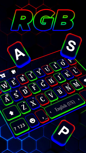 Neon RGB Keyboard Background Screen 2