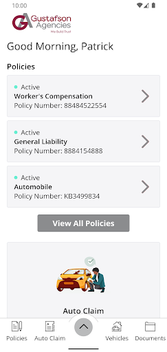 Gustafson Agencies Online Screen 2