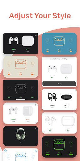 Android application MaterialPods: AirPods battery screenshort