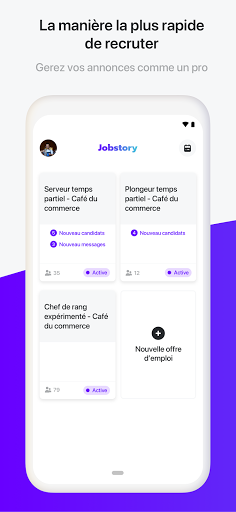 Android application Jobstory screenshort