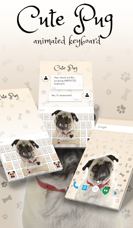 Cute Pug Keyboard Wallpaper HD - 5.10.45 - (Android)