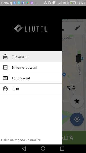 Android application Liuttu Taksi screenshort