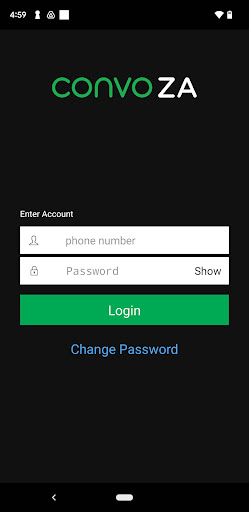 Android application Convo ZA screenshort