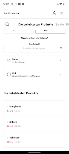 Bux Pizzaservice Screen 3