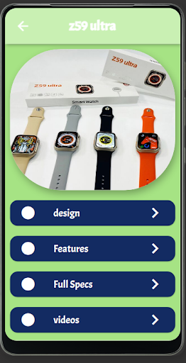 Android application z59 ultra smart watch guide screenshort
