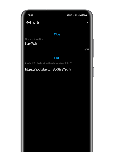 MyShorts - The Shortcut App Screen 3