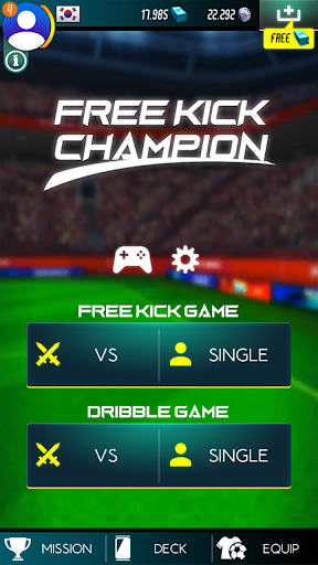 Android application Freekick Champion screenshort