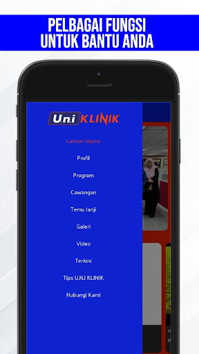 UNIKlinik App Screen 2