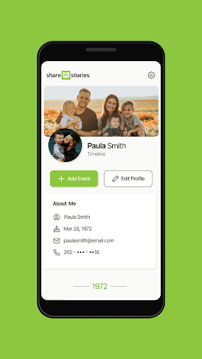 Android application shareMYstories screenshort