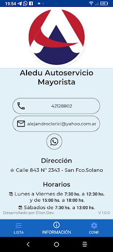 Aledu Autoservicio App Screen 2