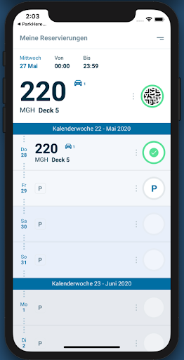 Android application ParkHere screenshort