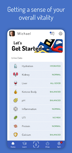Android application Urinify screenshort