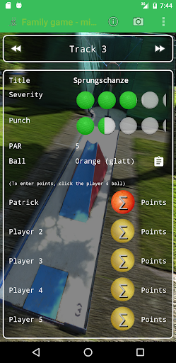 Scorecard MiniGolf MGP-Masters Screen 2