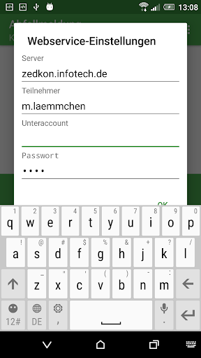 ZEDAL Abfallmeldung Screen 2
