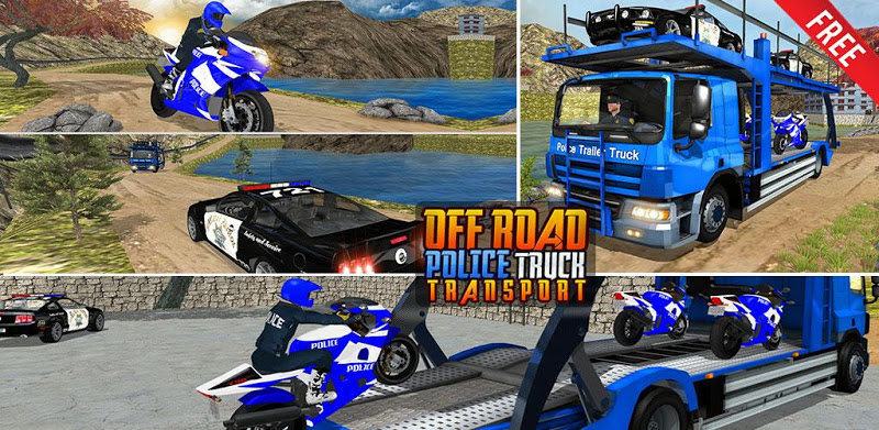 Grand Police Prado Car Transport Truck Games