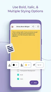 Simple Sticky Note Widget PRO