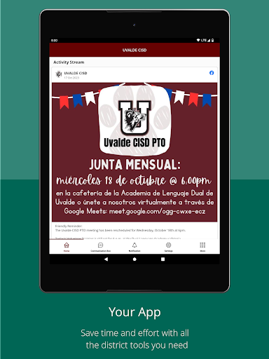 Android application Uvalde CISD screenshort