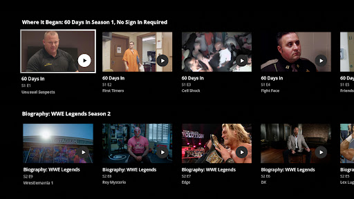 Screenshot of A&E: TV Shows That Matter