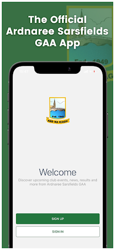 Android application Ardnaree Sarsfields GAA screenshort