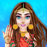 Индийский модный макияж девушки: свадебный спа