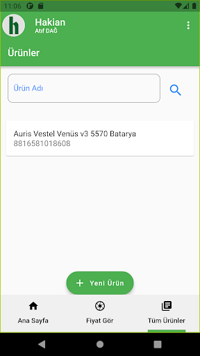Android application Fiyat Gör screenshort