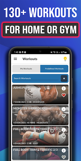 Gym Exercises & Workouts screenshot 1