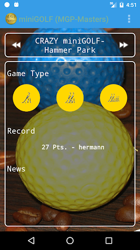 Android application Scorecard MiniGolf MGP-Masters screenshort