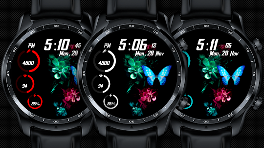 Digital Sport Butterfly Watch