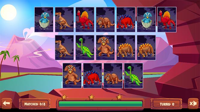 #4. Dinosaur Memory World - Game (Android) By: DIVER APPs