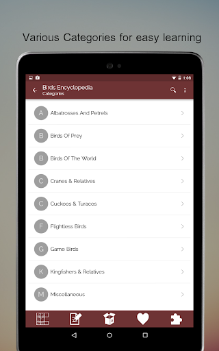 Screenshot of Birds Encyclopedia Offline App