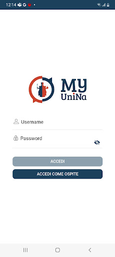Android application MyUniNa screenshort