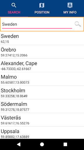 Sweden Inland Seas GPS Charts Screen 2