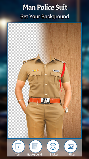 Man Police Suit Photo Editor - Men Police Dress