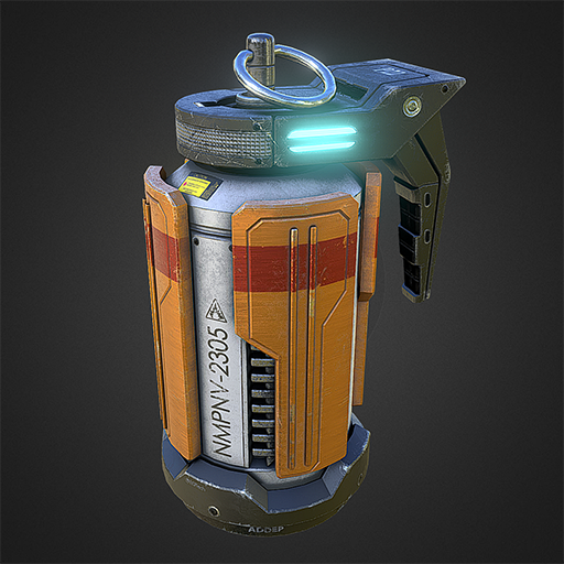 Sci-fi grenade simulator logo