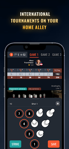 TenPinCam. Live Bowling App Screen 3