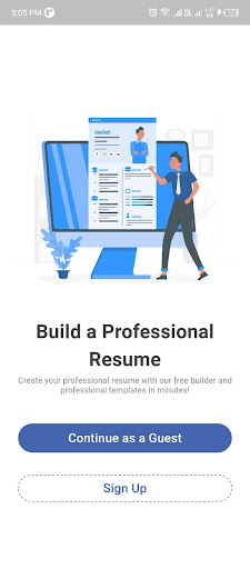 Android application Resume Writing World screenshort