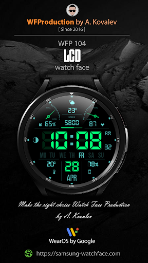 Android application WFP 104 LCD watch face screenshort