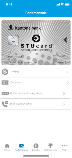 STUcard Screen 2