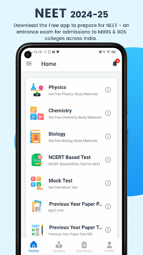 NEET exam prep app 2025 Screenshot 1 - AppWisp.com