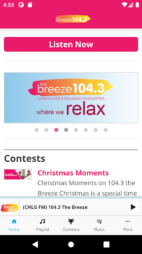 Android application 104.3 The Breeze screenshort