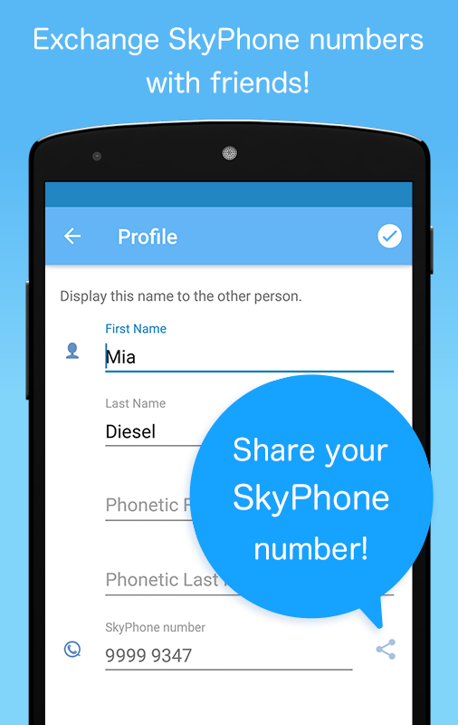 Android application SkyPhone - Voice & Video Calls screenshort