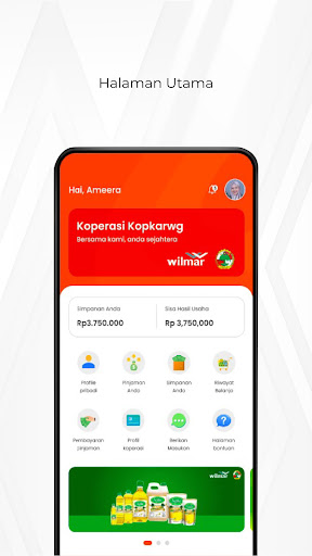 Android application Koperasi Wilmar Dmi screenshort