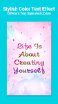 screenshot of Stylish Color Text Effect