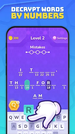 Game screenshot Cryptogram +: Word Brain Game apk download