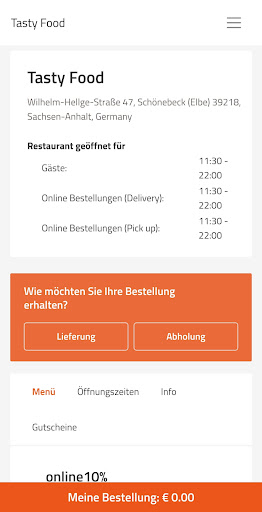 Android application Tasty Food screenshort