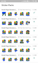 Captura 1 Honk Pepe Stickers For WA android