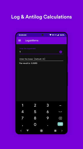 Log and Antilog Calculator Screen 2