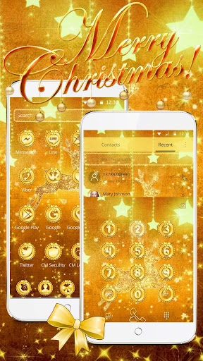 Gold Christmas Theme Wallpaper