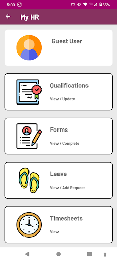 PRS Site App Screen 2