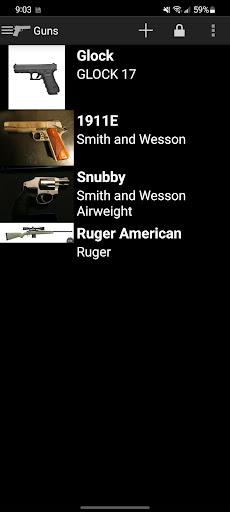 Android application Gun Safe Lite screenshort